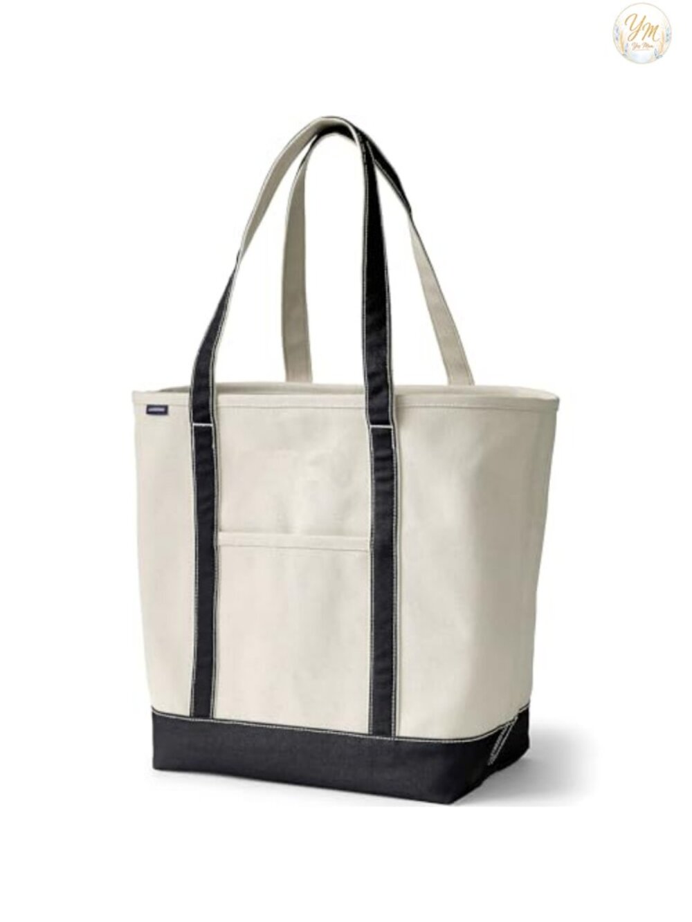 Large Long Handle Canvas Tote Bag - Sturdy Open Top, 500lb Tested